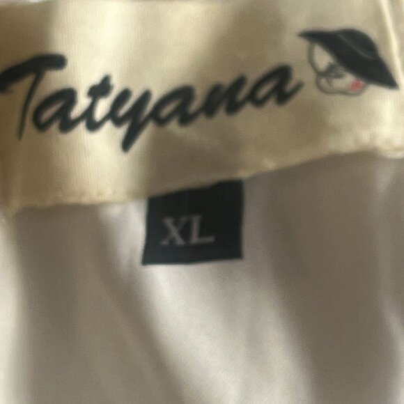 TATYANA 50's Style Blue and White Embroidered Snowflake Swing Dress Size XL - Picture 10 of 11